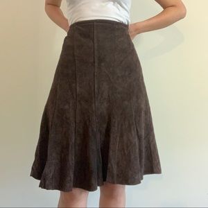 Suede Leather Ann Taylor Skirt